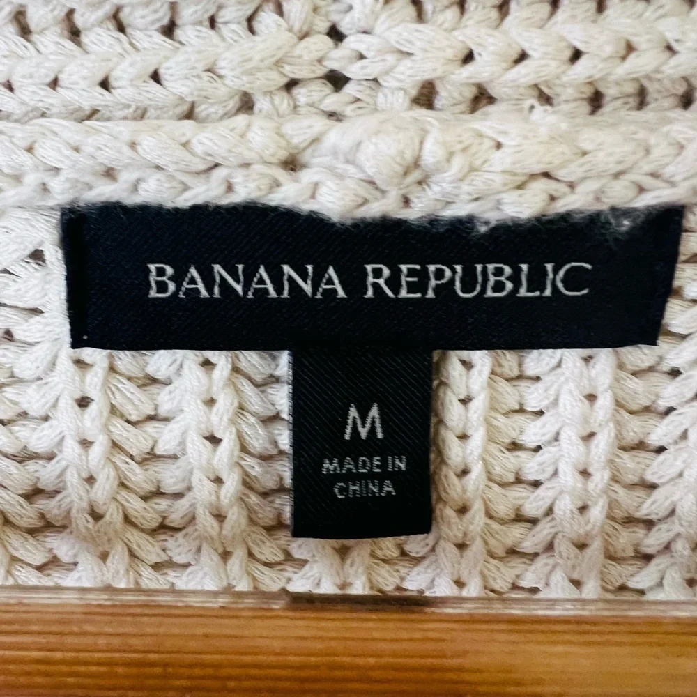 Banana Republic 100% Cotton Knit Sweater Size M